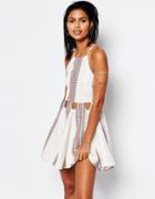 Tularosa Helix Flippy Dress In Beatnik Stripe - Beatnik Stripe