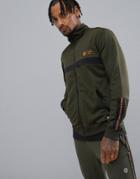 Jack & Jones Core Perfromance Track Top With Chest And Sleeve Detail - Green