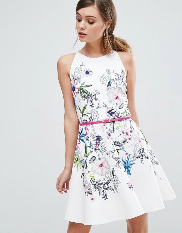 Ted Baker Samm Skater Dress - White