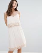 B.young Summer Dress With Lace Insert - Pink