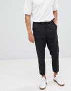 Asos Design Tapered Smart Pants In Charcoal - Gray