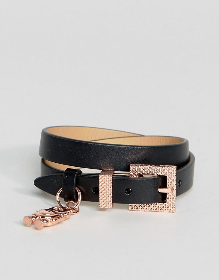 Ted Baker Double Wrap Robot Charm Bracelet - Black