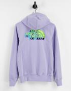 The North Face Distorted Half Dome Hoodie In Purple