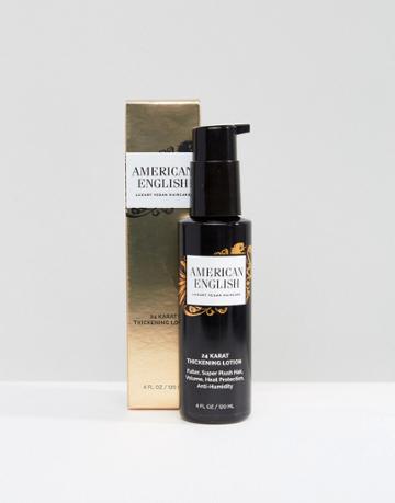 American English Vegan 24 Karat Thickening Lotion - Clear