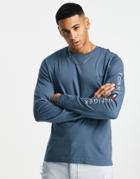 Tommy Hilfiger Icon & Arm Logo Long Sleeve Top In Charcoal Gray