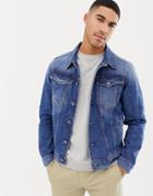 G-star 3301 Slim Fit Denim Jacket In Mid Wash - Blue