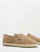 Walk London Jack Espadrilles In Beige Suede-neutral