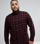Only & Sons Slim Fit Flannel Check Shirt - Red