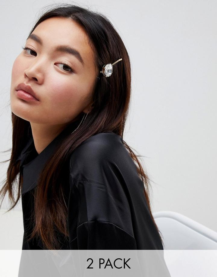 Steve Madden Stone Hair Slides - Gold