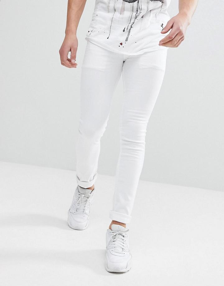 Religion Skinny Fit Jeans In White - White