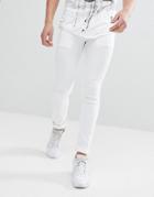 Religion Skinny Fit Jeans In White - White