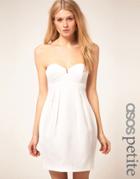 Asos Petite Bandeau Dress In Textured Cloth - Green
