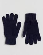 Glen Lossie Cashmere Glove In Navy - Navy