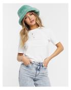 Pieces Cotton Crew Neck T-shirt In White