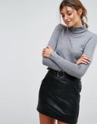 Stradivarius Classic Turtleneck Sweater - Gray