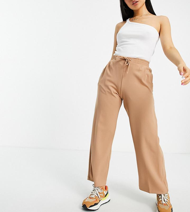 Miss Selfridge Petite Wide Leg Smart Sweatpants-neutral