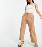 Miss Selfridge Petite Wide Leg Smart Sweatpants-neutral