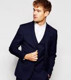 Number Eight Savile Row Exclusive Wedding Suit Jacket In Skinny Fit - Blue