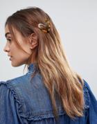 Asos Tortoiseshell Heart Hair Clip - Multi