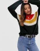 Mango Soft Touch Multi Colored Sweater In Multi