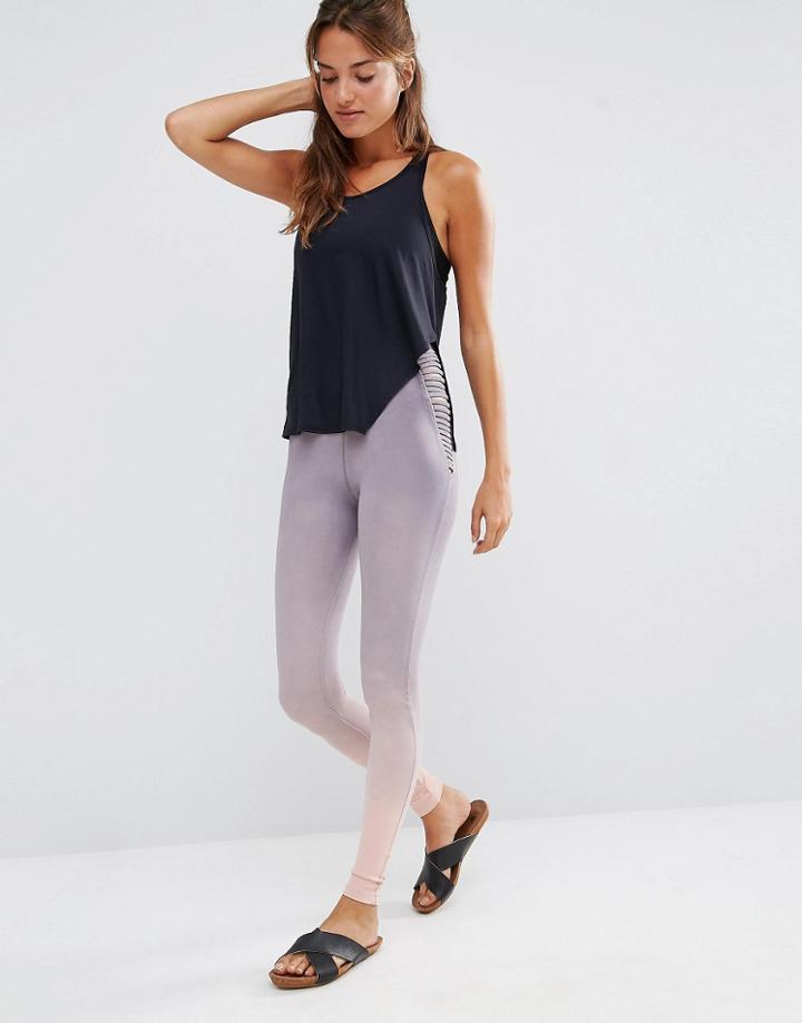 Blue Life Strappy High Waist Legging - Rose Quartz