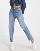 Urban Revivo Carrot Leg Ripped Jeans In Blue