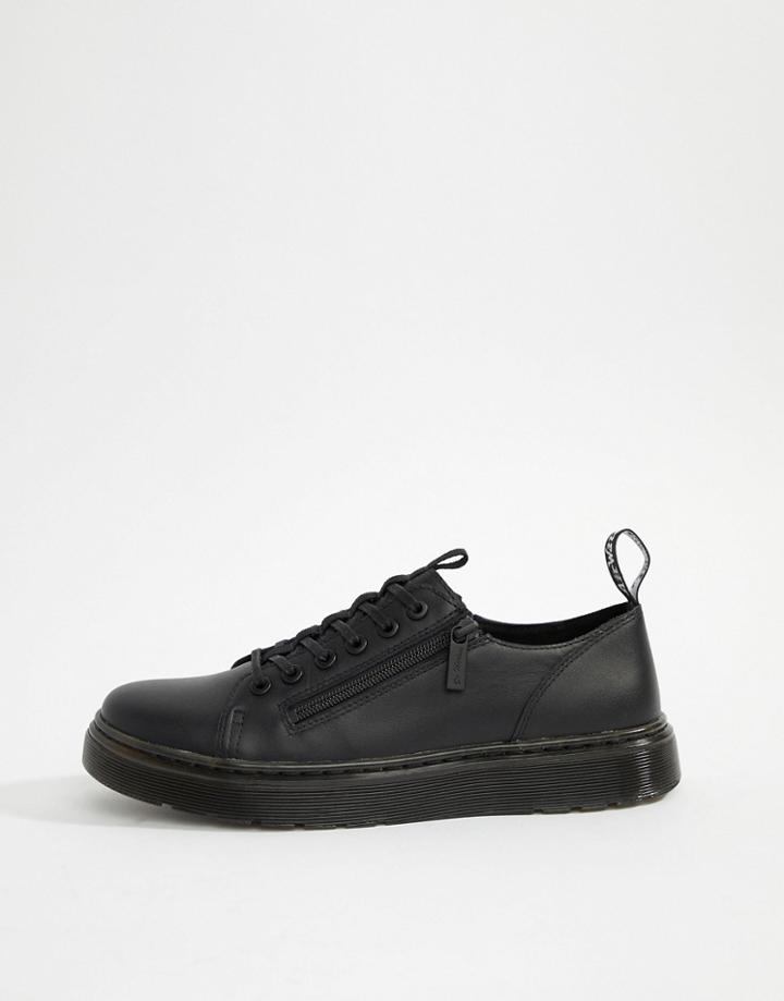 Dr Martens Dante Zip 6-eye Zip Shoes In Black - Black