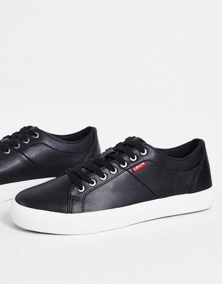 Levi's Woodward Sneakers With Small Tab Logo In Black