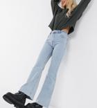 Reclaimed Vintage Inspired '86 Super Wide Flare Jean In Light Stone Wash-blue