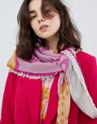 Vivienne Weswood Color Block Logo Scarf - Multi
