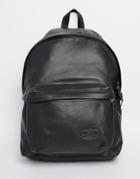 Eastpak Padded Pak'r Backpack In Leather - Black