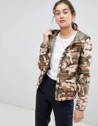 Pull & Bear Camo Printed Windbreaker In Multi - Multi