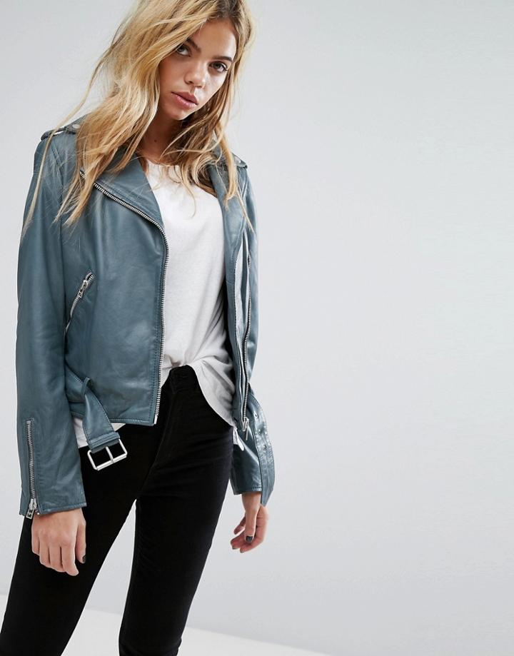 Goosecraft Biker Jacket With Belt - Black