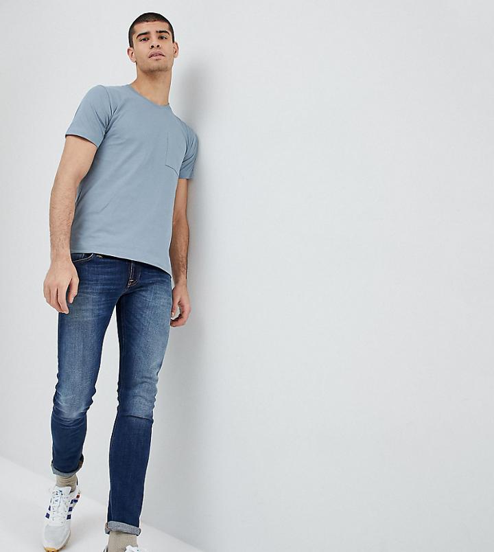 Nudie Jeans Co Kurt Worker Tee Blue - Blue