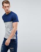 D-struct Block Stripe T-shirt - Navy