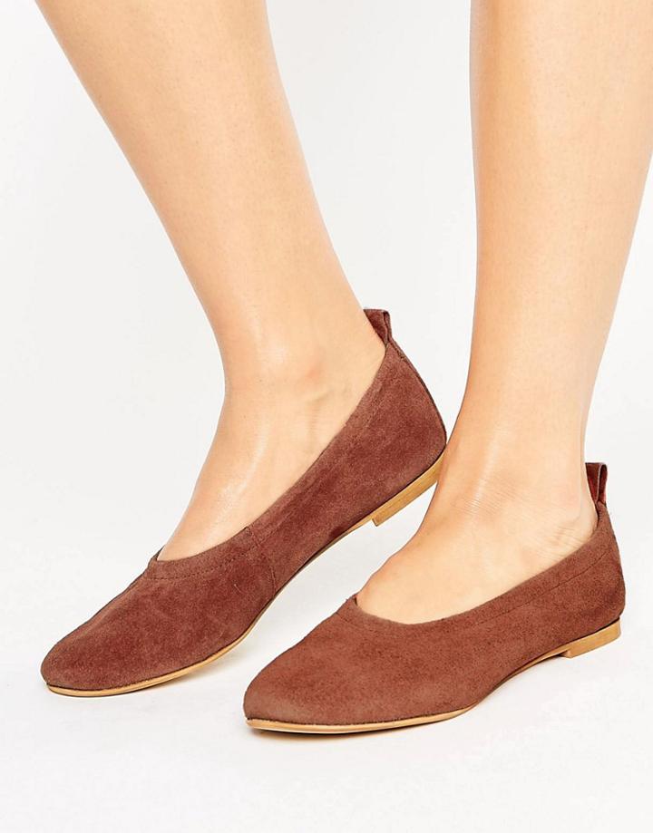 Vero Moda Suede Soft Ballerina - Orange