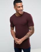 Asos Extreme Muscle T-shirt In Oxblood - Red
