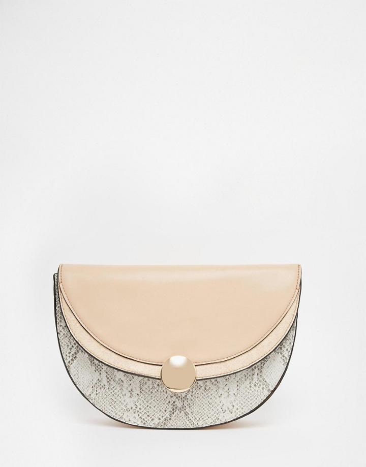 Asos Curved Animal Clutch Bag - Multi