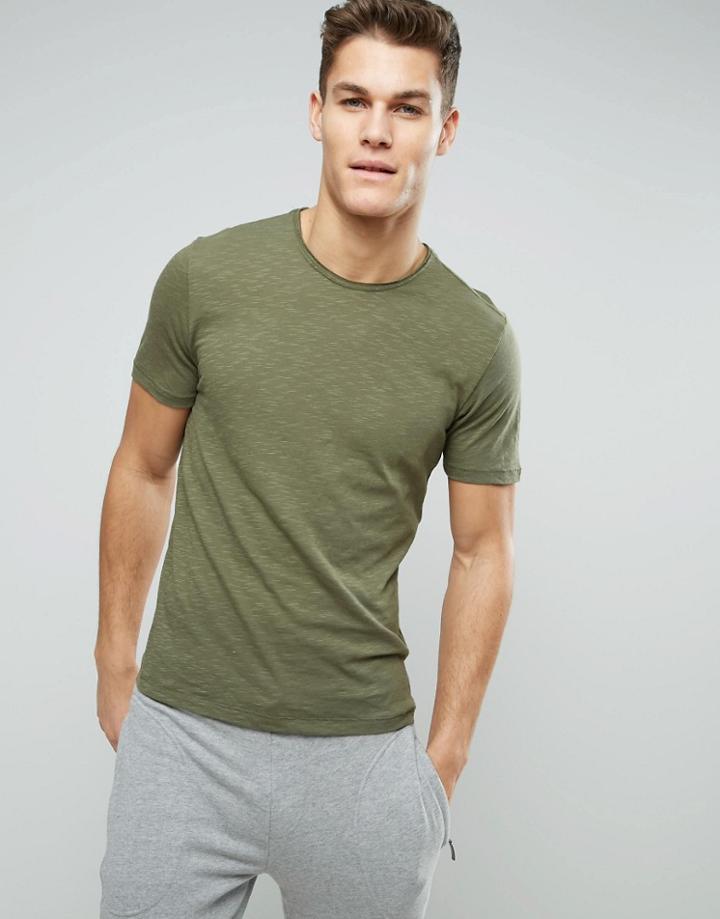 Sisley T-shirt In Slub - Green