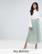 Y.a.s Tall Snowa Foil Polka Dot Plisse Skirt - Green