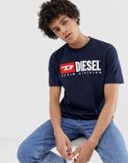 Diesel T-just-division Logo T-shirt In Navy - Navy
