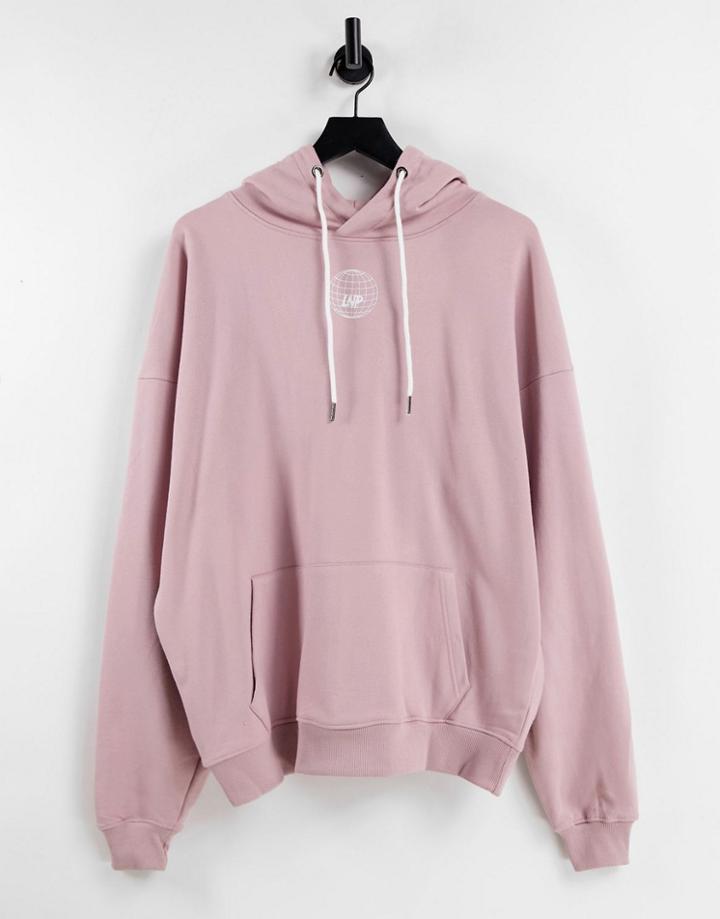 Liquor N Poker Hockey Club Oversized Hoodie In Soft Pink - Part Of A Set