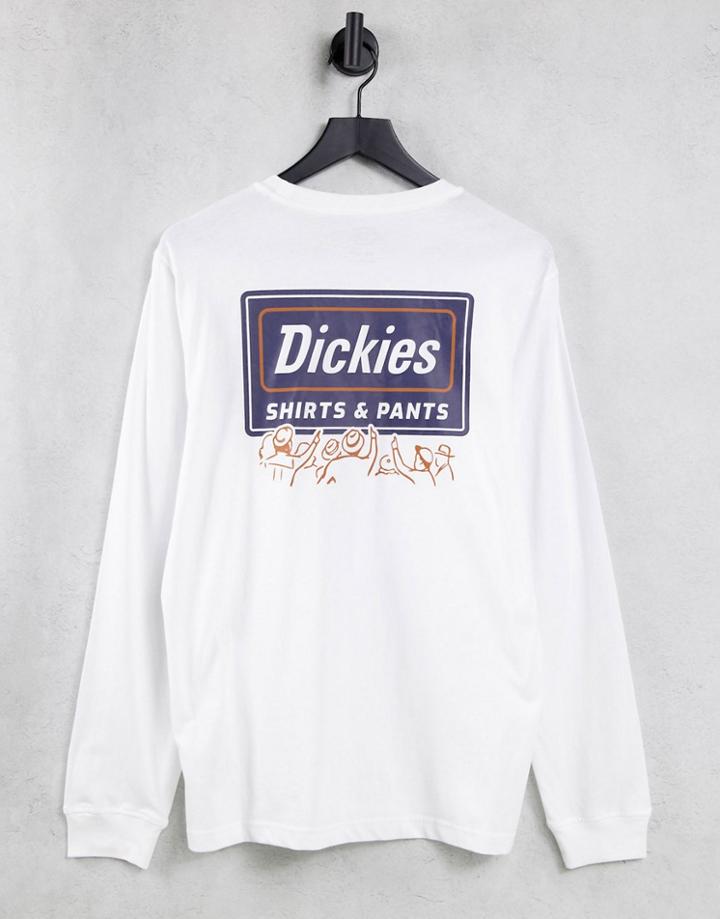 Dickies Harrison Back Print Long Sleeve T-shirt In White