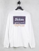 Dickies Harrison Back Print Long Sleeve T-shirt In White
