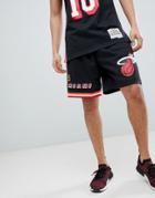 Mitchell & Ness Nba Miami Heat Swingman Shorts In Black - Black