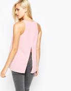 Ax Paris Split Back Top - Pink