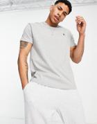 Polo Ralph Lauren Heavyweight Player Logo Classic Oversized Fit T-shirt In Gray Heather-grey