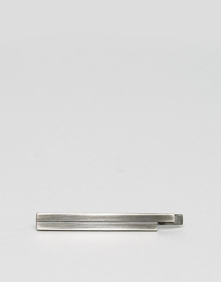 Simon Carter Tie Slide In Gunmetal - Silver