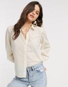 Vero Moda Aware Shirt In Cream Stripe-neutral