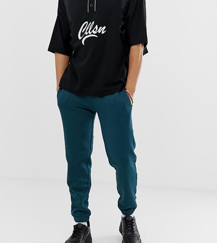 Collusion Tapered Fit Jogger In Teal - Green
